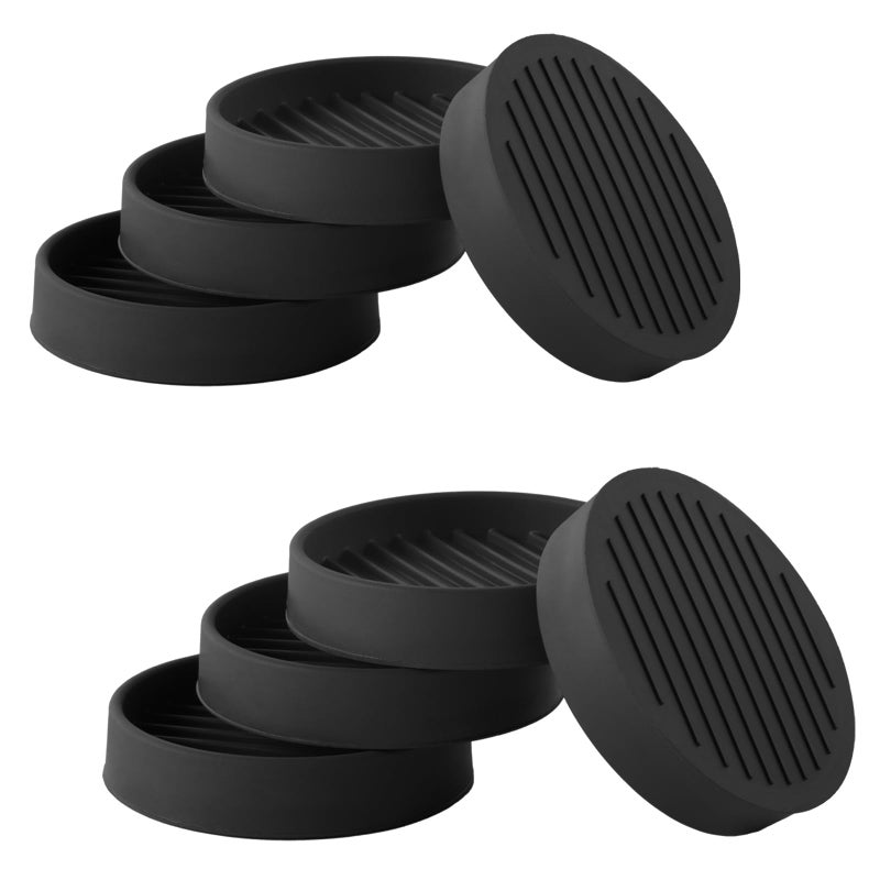 Jayen 2.5x2.5 Round Rubber Furniture Caster Cups, Anti-Sliding Furniture Pads Bed Stopper Floor Protectors with Grip - Protect Any Flooring - Image 1